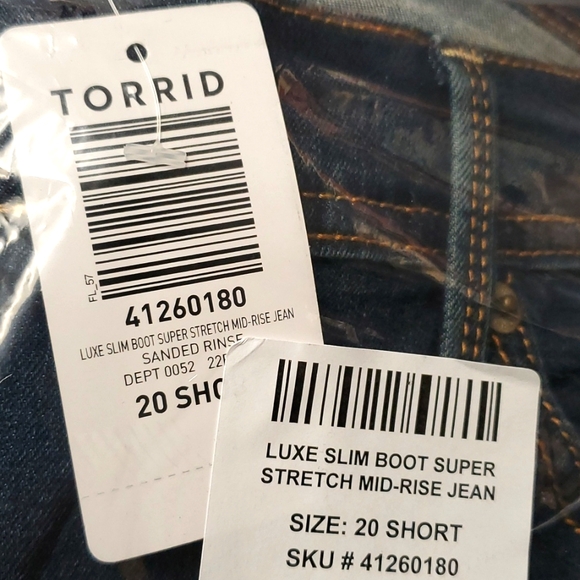 ❤️NWT VINTAGE TORRID JEANS LUXE SLIM BOOT CUT STRETCH MID RISE DENIM - PLUS SIZE - Picture 15 of 16
